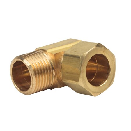 Thrifco Plumbing No. 69 5/8 Inch x 1/2 Inch Lead-Free Brass Compression MIP Elbow 9469019